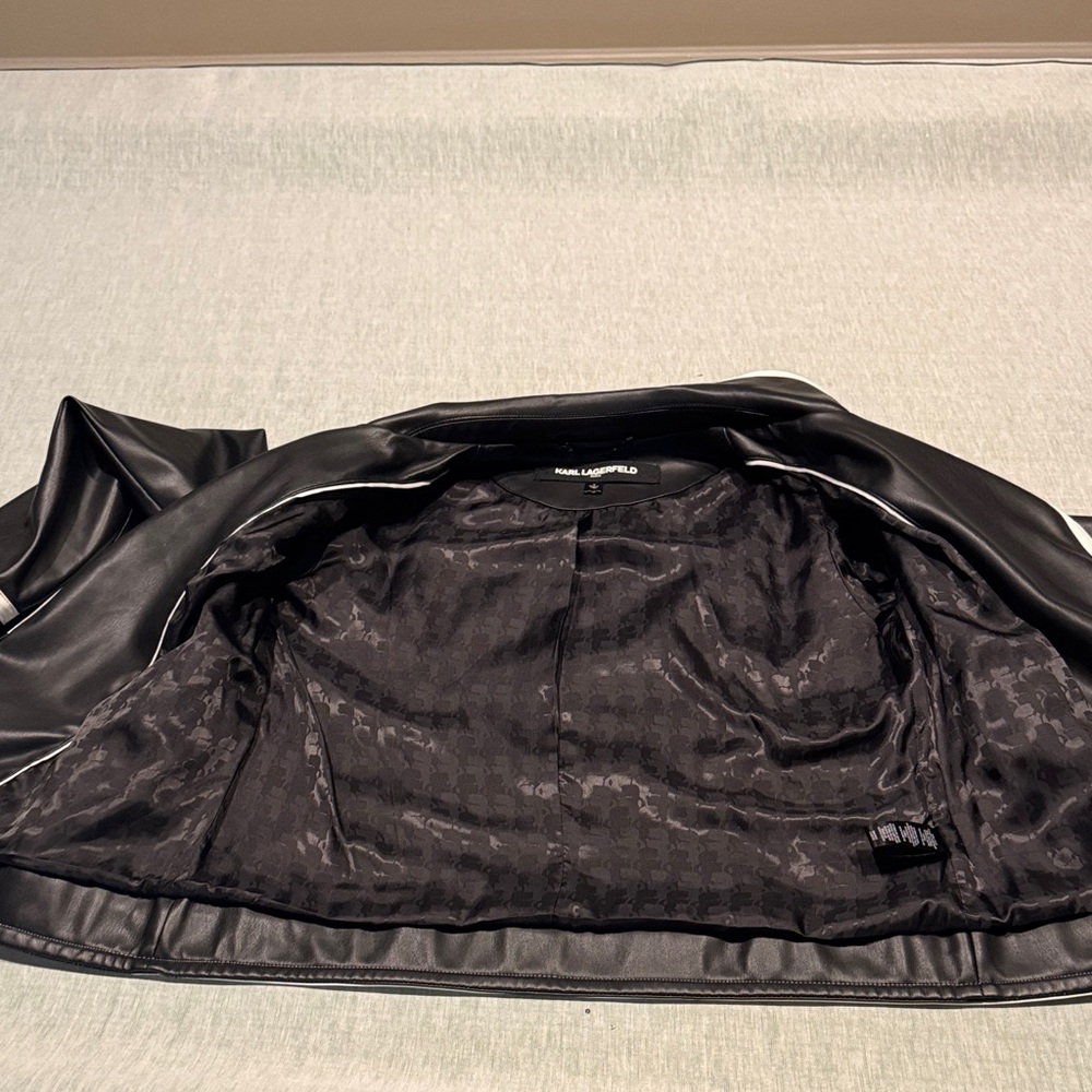 Karl Lagerfeld Black Jacket with White Accents - Picture 12 of 12